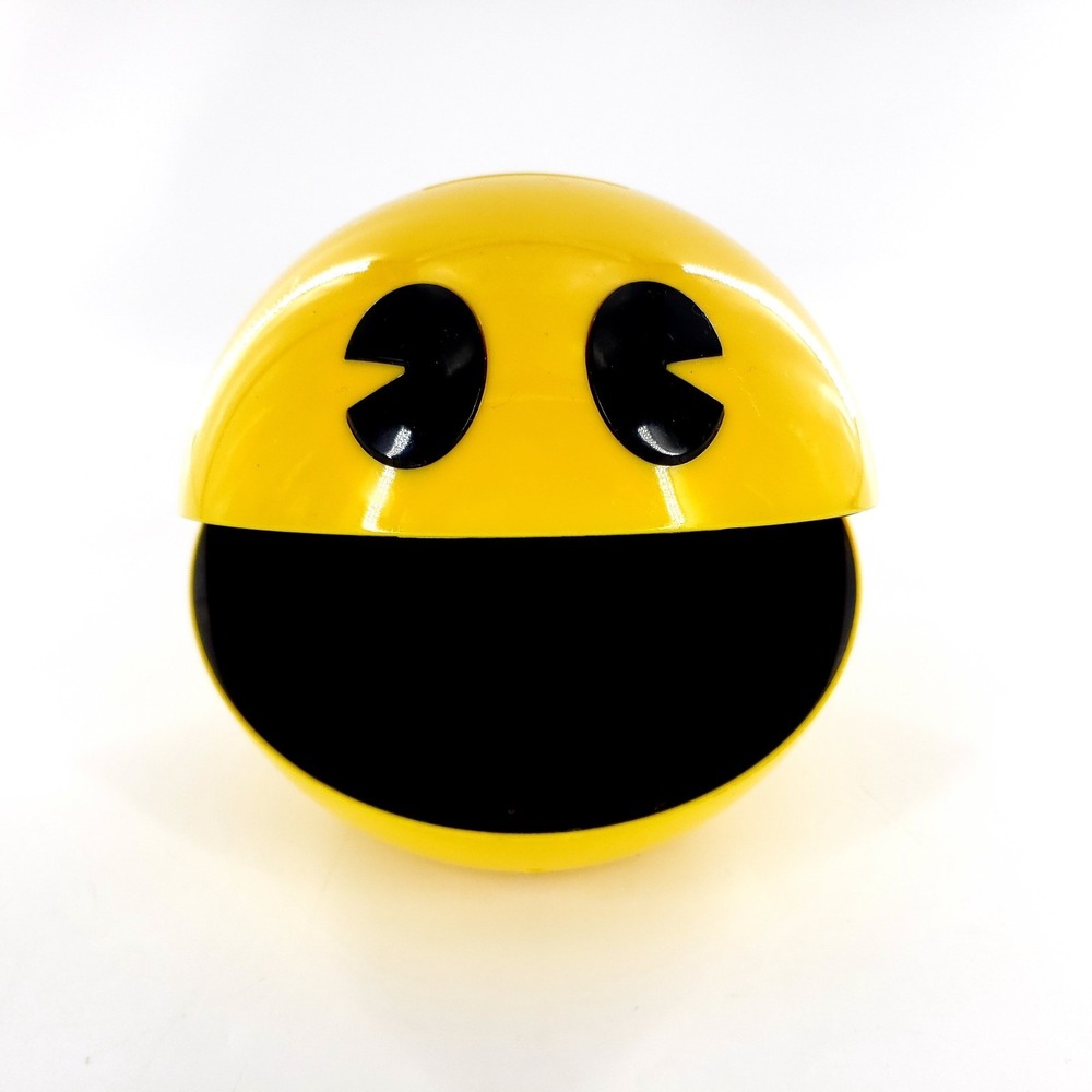 Pac-Man Piggy Bank Sound Money Box Paladone Namco Tested & Works w/ Cover